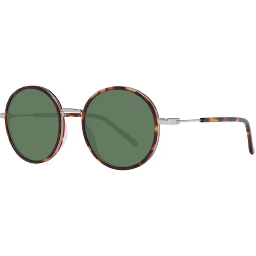 Braune Runde Sonnenbrille mit Grünen Gläsern - Scotch & Soda - Modalova
