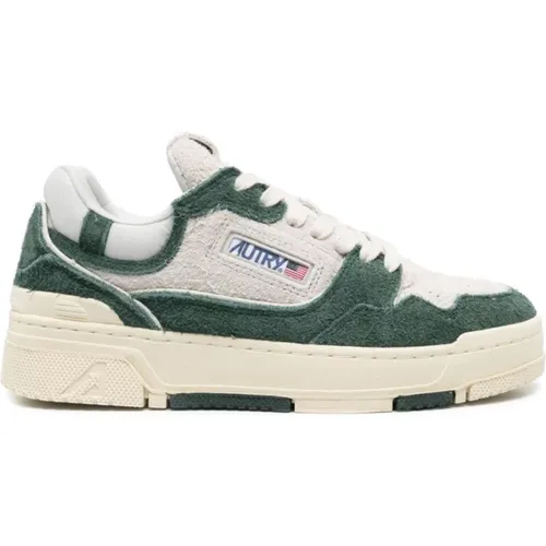 Grüne Leder Sneakers CLC Low Autry - Autry - Modalova