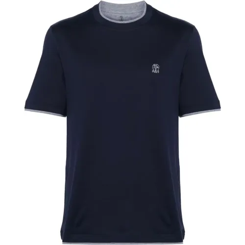 T-Shirts Polos for Men , male, Sizes: M, XL - BRUNELLO CUCINELLI - Modalova