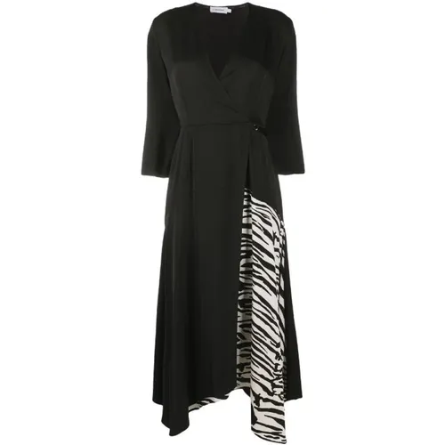 SLV Wrap Dress , female, Sizes: S - Calvin Klein - Modalova