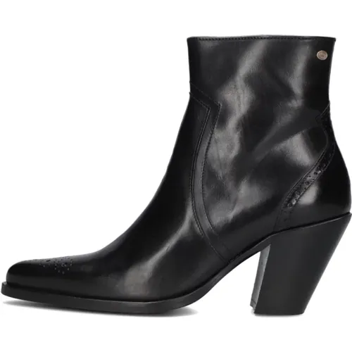 Schwarzer Lederstiefelette Blaire,Klassischer Blaire Ankle Boot - Fred de la Bretoniere - Modalova