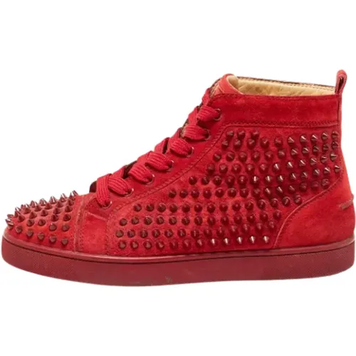 Pre-owned Suede sneakers , male, Sizes: 6 1/2 UK - Christian Louboutin Pre-owned - Modalova