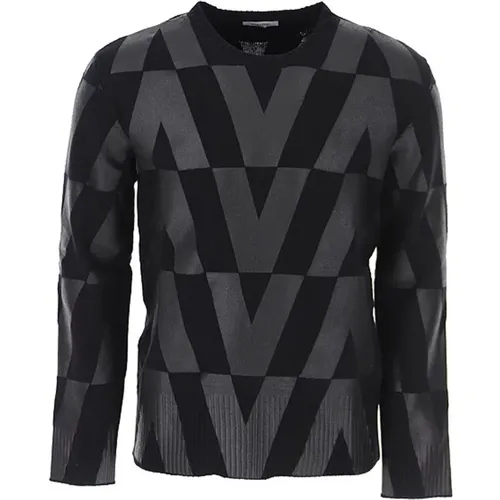 Woll-Sweatshirt mit Vlogo-Detail , Herren, Größe: M - Valentino - Modalova