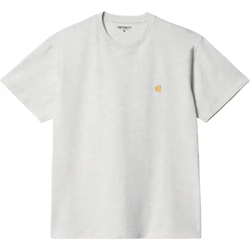 Chase T-Shirt in Ash Heather Gold , male, Sizes: L, M, S, XL - Carhartt WIP - Modalova
