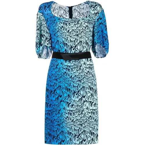 Pattern Dress with Short Sleeves , female, Sizes: XS - Stella Mccartney - Modalova