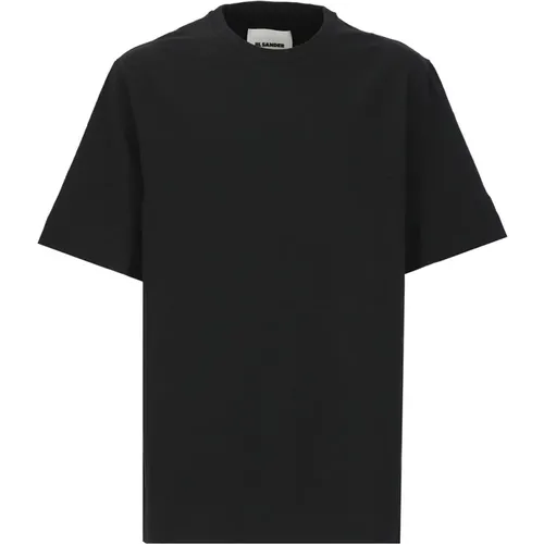 Cotton T-shirt with Embroidered Logo , male, Sizes: L, M, S, XL - Jil Sander - Modalova
