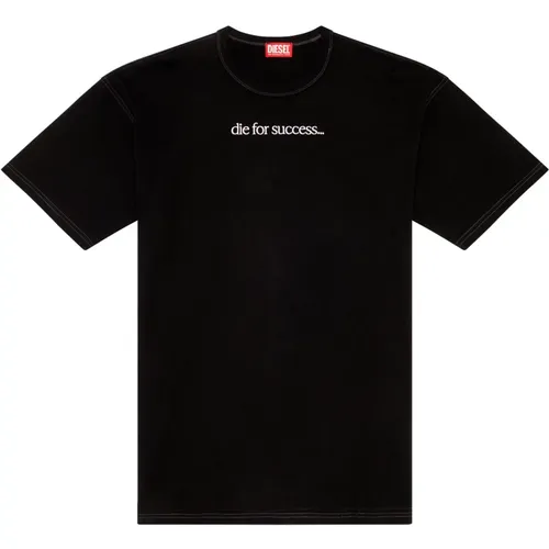 T-Shirt mit Die For Success-Stickerei , Herren, Größe: M - Diesel - Modalova