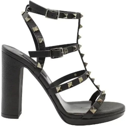 Pre-owned Leder sandals , Damen, Größe: 37 1/2 EU - Valentino Vintage - Modalova