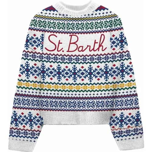 Multicolored Sweater with St Barth Logo , female, Sizes: S - MC2 Saint Barth - Modalova