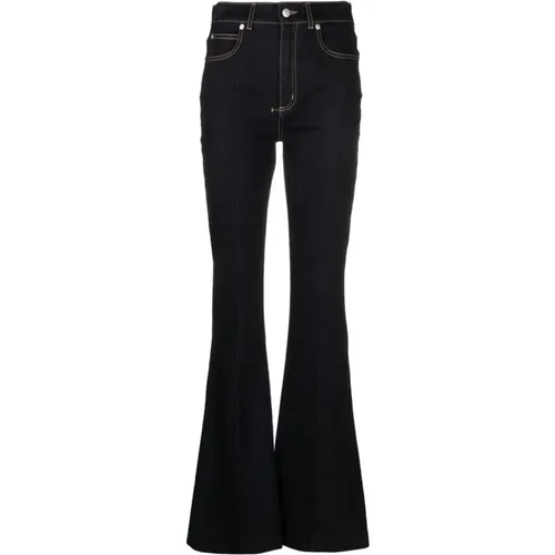 Flared Hem Denim Jeans , female, Sizes: W27 - alexander mcqueen - Modalova