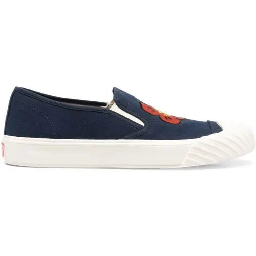 And White Slip-On Sneakers , male, Sizes: 6 UK, 8 UK - Kenzo - Modalova