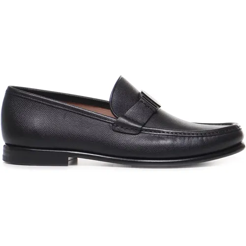 Schwarze flache Schuhe für Männer - Salvatore Ferragamo - Modalova