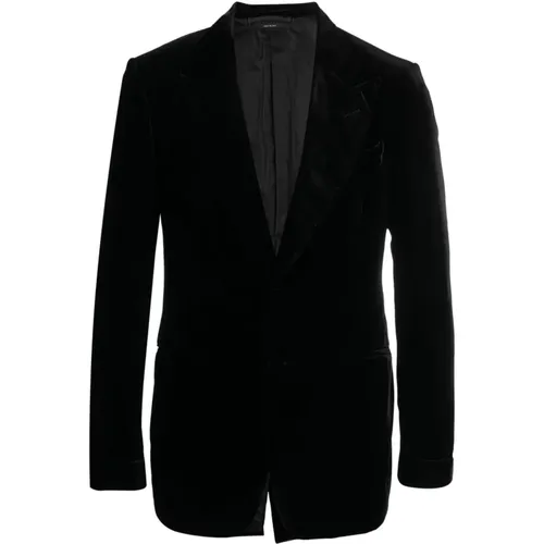Velvet Shelton Evening Jacket , male, Sizes: L, XL - Tom Ford - Modalova