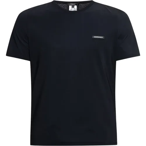 T-Shirt mit Logo , Herren, Größe: XL - Versace - Modalova