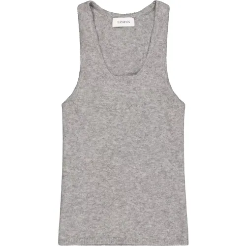 Crew Neck Wool Tank Top , Damen, Größe: XS - Laneus - Modalova