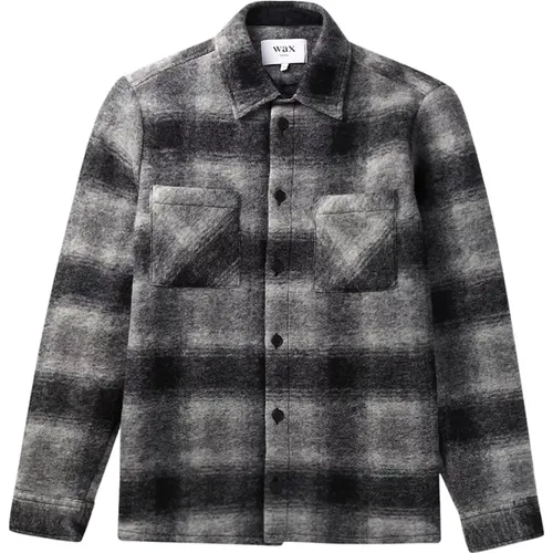 Charcoal Woolen Overshirt , male, Sizes: L, XL - Wax London - Modalova
