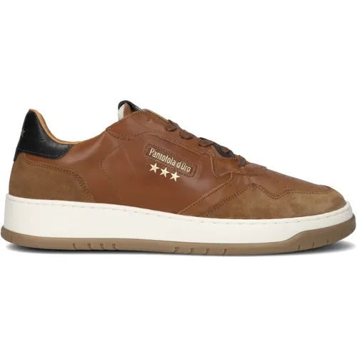 Braune Leder-Sneaker mit niedrigem Schaft - Pantofola D'Oro - Modalova