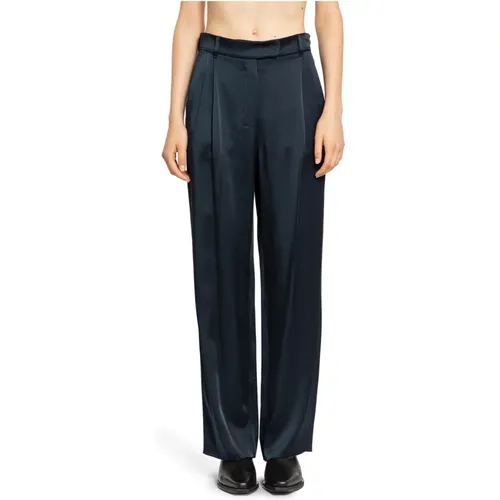 Marine Satin High-Waist Hose , Damen, Größe: 2XS - Max Mara - Modalova