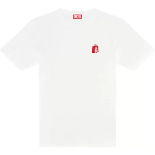 T-Shirt mit -Taschen-Print,Graue T-Shirts und Polos Kollektion - Diesel - Modalova