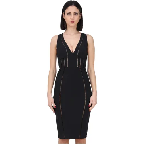 Cutout Midi Dress , female, Sizes: XS - Elisabetta Franchi - Modalova
