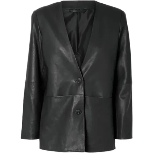 Lederblazer , Damen, Größe: XS - Selected Femme - Modalova