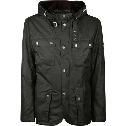 Detachable Hooded Auto Wax Coat , male, Sizes: 2XL, S - Barbour - Modalova