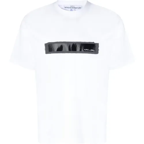 Weiße Jean Herren T-Shirt , Herren, Größe: XL - A.p.c. - Modalova