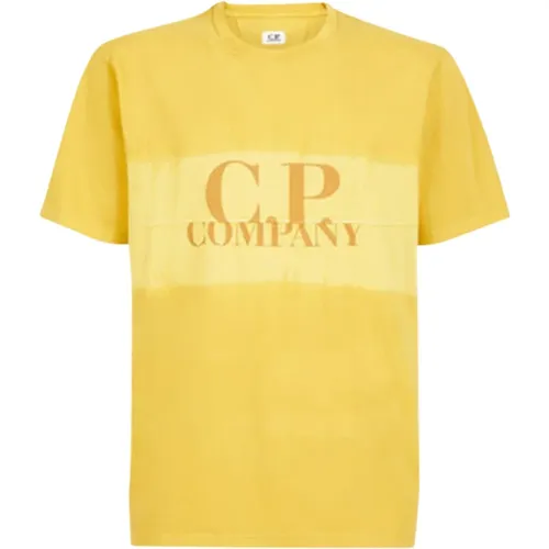 Jersey-T-Shirt mit Tie-Dye-Logo - C.P. Company - Modalova