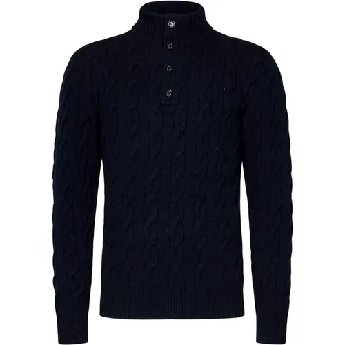 Marineblauer Kaschmir Zopfmuster Pullover - Ralph Lauren - Modalova