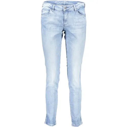 Blaue Denim Wide Leg Jeans , Damen, Größe: W28 - Guess - Modalova