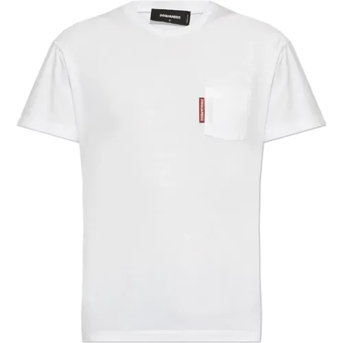 T-Shirt mit Druck , Damen, Größe: 2XS - Dsquared2 - Modalova