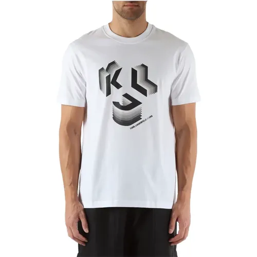 Bio-Baumwolle Regular Fit T-shirt , Herren, Größe: XL - Karl Lagerfeld - Modalova