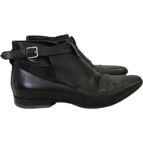 Pre-owned Leather boots , female, Sizes: 7 UK - Saint Laurent Vintage - Modalova