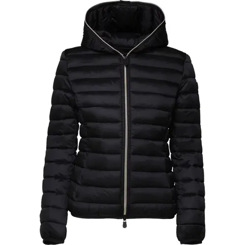 Padded Hooded Jacket with Zip , female, Sizes: 2XL, 3XL, S, L, XS, M - Save The Duck - Modalova