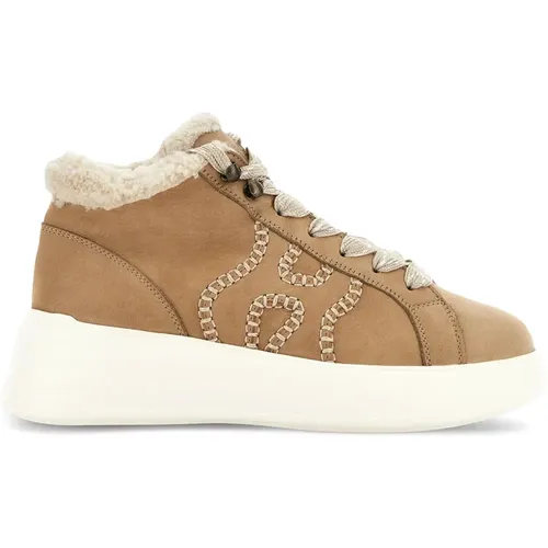 Mid-Top Winter Sneakers mit Einzigartigem H-Detail , Damen, Größe: 36 1/2 EU - Hogan - Modalova