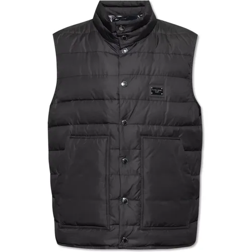 Quilted Vest with logo , male, Sizes: 2XL - Dolce & Gabbana - Modalova