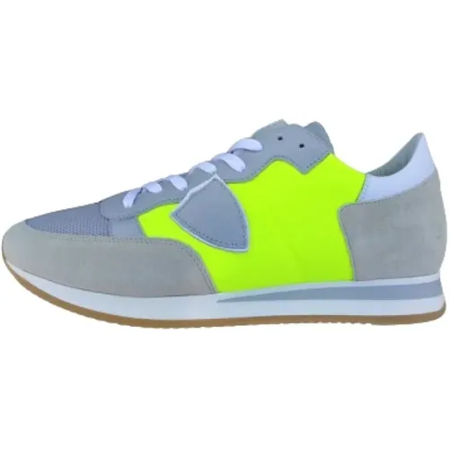 Tricolor Sneakers with Cotton Laces , male, Sizes: 9 UK - Philippe Model - Modalova