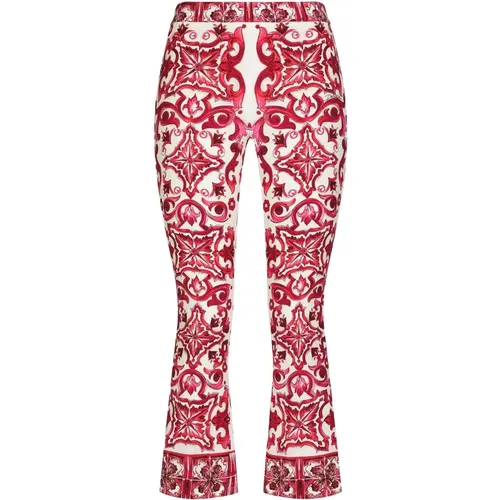 Silk Trousers Made in Italy , female, Sizes: XS - Dolce & Gabbana - Modalova