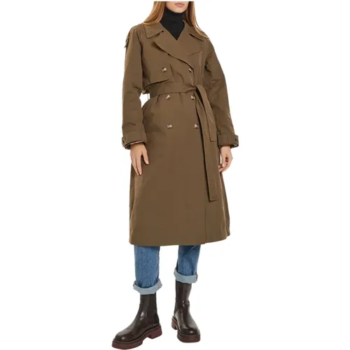 Grüner Trenchcoat für Frauen , Damen, Größe: M - Pepe Jeans - Modalova