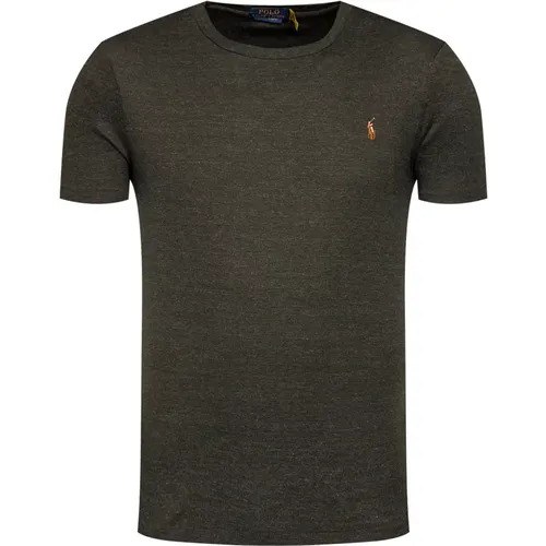 Schwarzes Baumwoll-T-Shirt von Ralph Lauren , Herren, Größe: L - Polo Ralph Lauren - Modalova