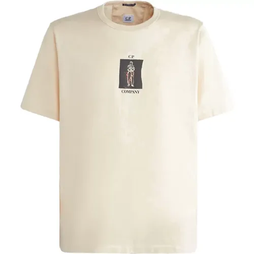 Graphic Print Cotton T-Shirt , male, Sizes: S, M - C.P. Company - Modalova