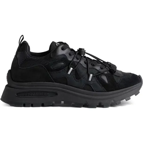 Schwarze Run DS2 Sneakers , Herren, Größe: 41 EU - Dsquared2 - Modalova