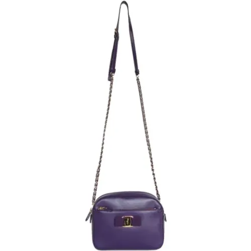 Pre-owned Leather shoulder-bags , female, Sizes: ONE SIZE - Salvatore Ferragamo Pre-owned - Modalova