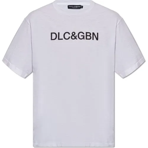 T-Shirt mit Logo , Herren, Größe: S - Dolce & Gabbana - Modalova