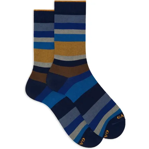 Italienische kurze Socken Stretch-Baumwolle , Herren, Größe: M - Gallo - Modalova