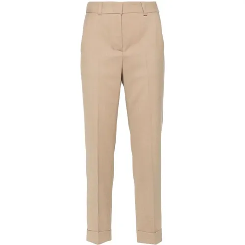 Wool Blend Slim Fit Trousers , female, Sizes: 2XL, XL - PESERICO - Modalova