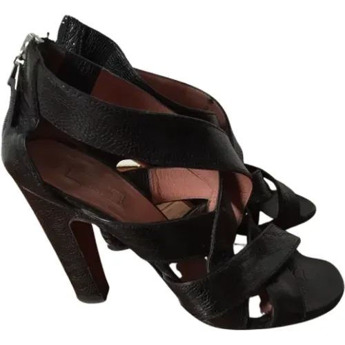 Pre-owned Leather sandals , female, Sizes: 3 1/2 UK - Alaïa Pre-owned - Modalova