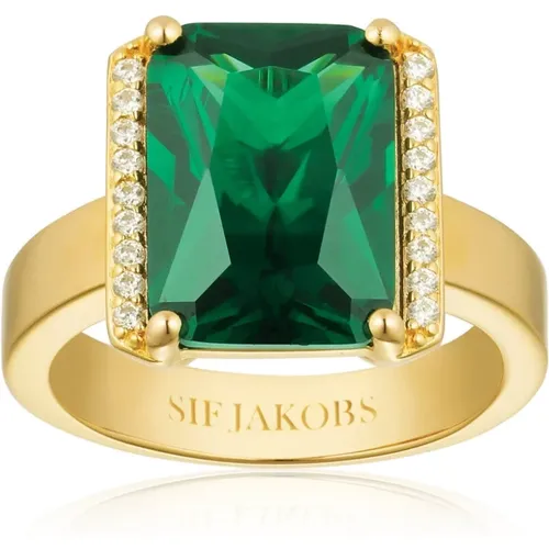 Statement-Ring mit Smaragdschliff-Zirkonia - Sif Jakobs Jewellery - Modalova