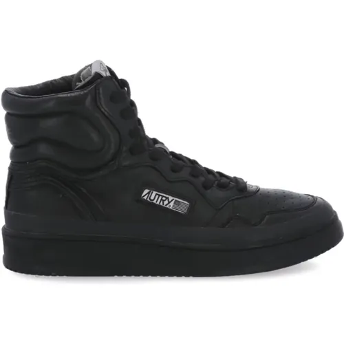 Leather High-Top Sneakers , male, Sizes: 7 UK - Autry - Modalova