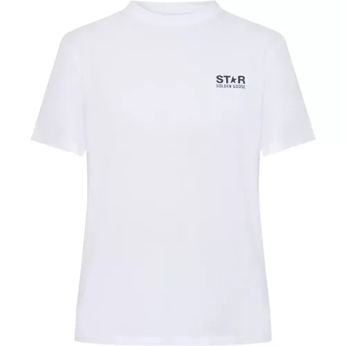 Logo Graphic Print T-Shirt , female, Sizes: XS, M, S - Golden Goose - Modalova